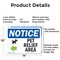 Signmission Pet Relief Area (Left Arrow), 14 in W x Rectangle, Aluminum OS-2PACK-NS-A-1014-L-17219 - alternate 5